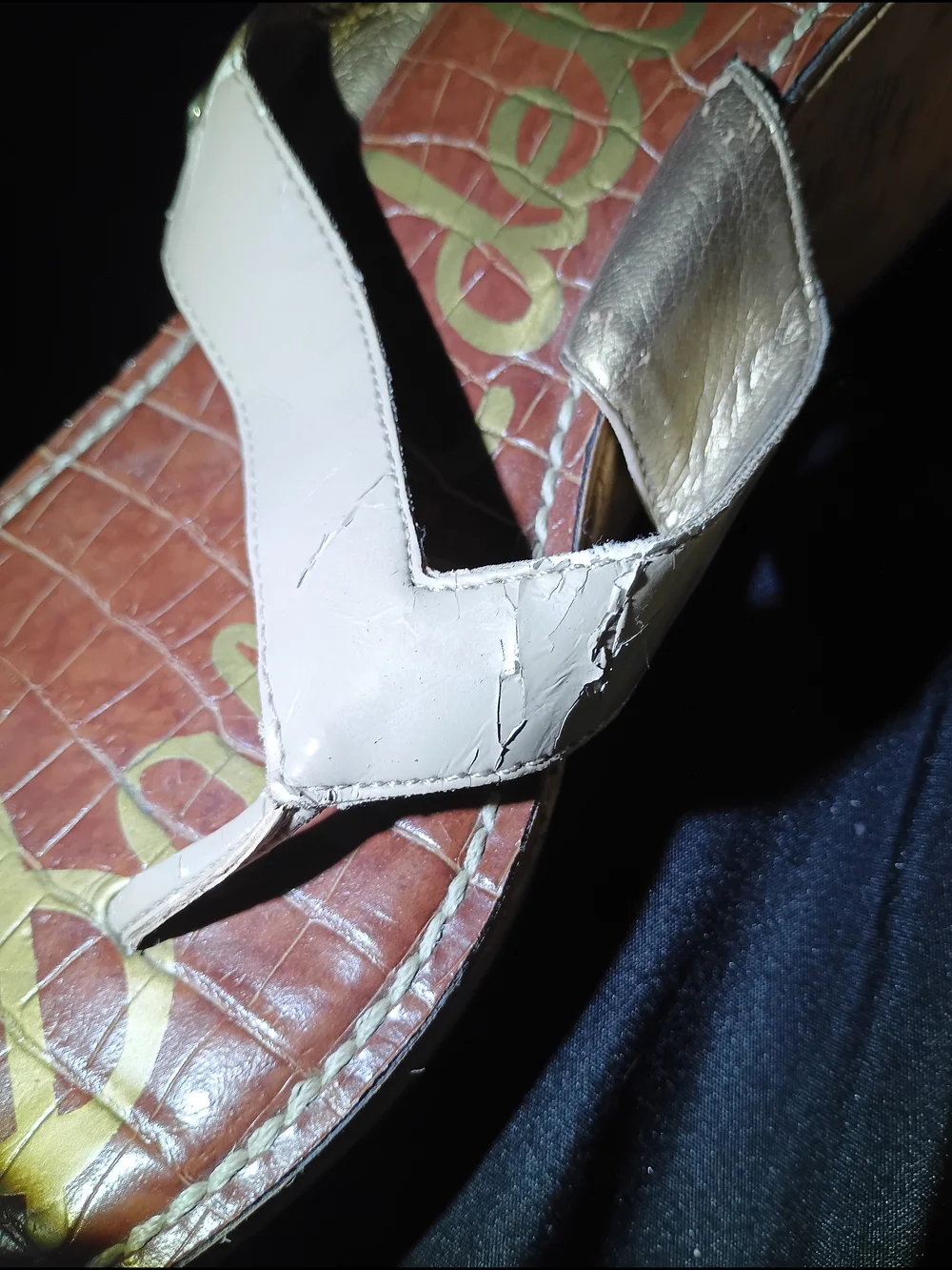 Flawed Sam Edelman Cream Cork Wedges